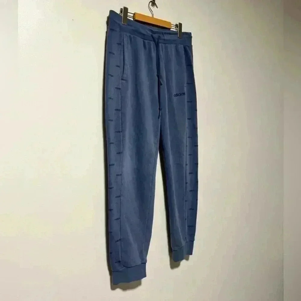 Adidas Men’s Blue Joggers Size Large - Logo Side Stripe, Athletic Fit - Picture 11 of 12